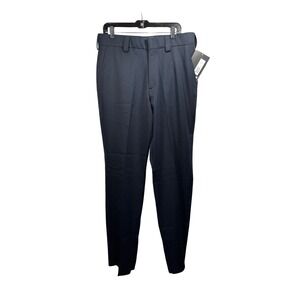 Blauer Mens Dark Navy Blue Regular‎ Fit 4-Pocket Polyester Trousers Pants 36